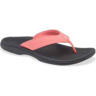 Olukai Ohana Flip Flop in Hot Pink /Black at Nordstrom, Size 11