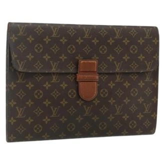 Louis Vuitton Pre-owned Clutches, female, Brown, Size: ONE SIZE Pre-owned Vintage Monogram Briefcase