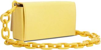 Furla Womens Bloombag Mini Shoulder Bag Yellow Textile