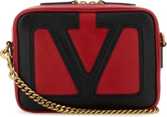 Valentino Garavani Red Nappa Leather Viva Superstar Crossbody Bag