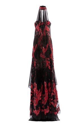 Saiid Kobeisy Embroidered Strapless Dress