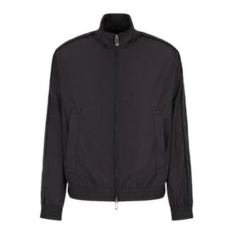 Emporio Armani Light Jackets, male, Black, L, Black Bomber Jacket 3D1Bh01Nmpz0999