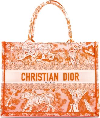 Dior Book Embroidered Canvas Medium tote bag - Oranje