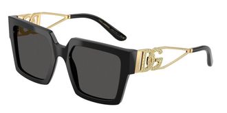 Dolce & Gabbana DG4446B 335587 Womens Sunglasses Black Size 53