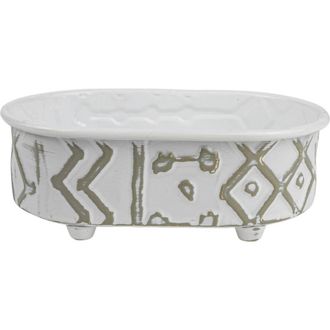 Foreside Home And Garden Multi Pattern Mini Planter Metal in White at Nordstrom