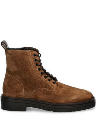GANT leather boots - men - Calf Suede/Wool/Rubber - 42 - Brown