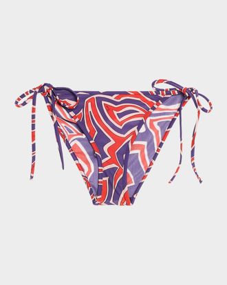 Pucci Printed Side-Tie Bikini Bottoms