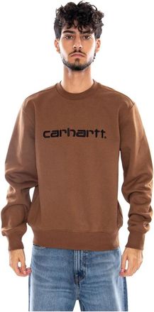 Carhartt Work in Progress Carhartt Sweater - Heren - Sweatshirts - Bruin - M - Katoen - Hoodies & sweatvesten