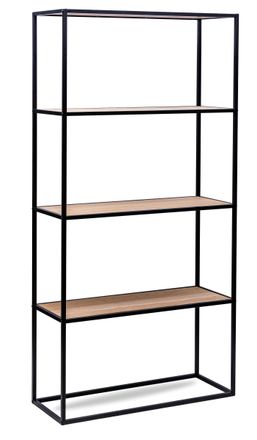 Nordlys Industrial 4-Level Bookshelf Storage Rack in Brown