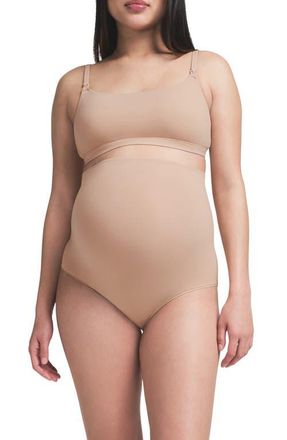 SKIMS Fits Everybody Maternity/Nursing Bra in Clay at Nordstrom, Size X-Small
