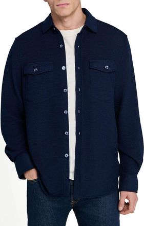 ConStruct Slim Fit Solid Shirt Jacket in Navy at Nordstrom, Size Xx-Large