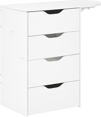 Beliani Tocador Con Espejo Y Taburete Mueble Tocador Decorativo De Mdf Con 2 Cajones Blanco Beloeil