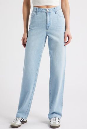 1822 Denim High Waist Baggy Straight Leg Jeans in Odelle at Nordstrom, Size 25