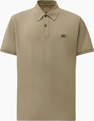 C.P. Company Mens Stretch Piquet Polo Beige - Grey - Size: 38