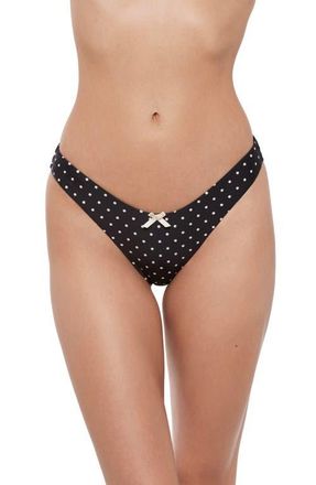 Steve Madden Scoop Front Hipster Bikini Bottoms in Raven Black at Nordstrom, Size X-Large