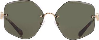 Tory Burch Miller Dark Green Irregular Ladies Sunglasses TY6111 334371 58