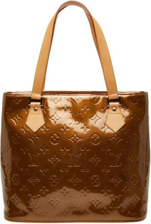 Louis Vuitton Bronze Brown Patent Leather Handbag Tote Bag (Pre-Owned)