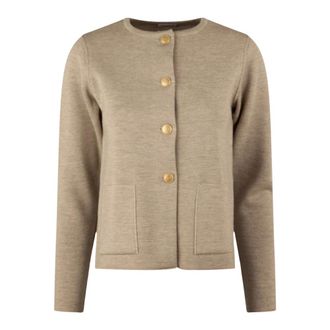 Stenstr&ouml;ms Cardigans, female, Beige, Size: XS Merino Wool Cardigan