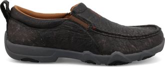 Twisted X Boots Mens Slip-On Ultralite X Driving Moc Shoes In Iron Grey Ostrich