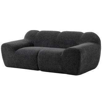 HOMCOM Homcom Divano 2 Posti 174cm Senza Struttura Con Seduta Ampia, Grigio Scuro