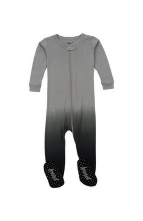 Leveret Footed Printed Cotton Pajamas, Solids, Stripes & Tie Dye in Tie Dye Gray at Nordstrom, Size 12-18M