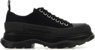 Alexander McQueen Canvas Tread Slick Sneakers - Dames - Sneakers - Zwart - 39 EU - Schoenen