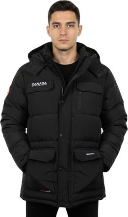 Canada Weather Gear Mens Heavyweight Hooded Puffer Jacket in Black at Nordstrom, Size Large