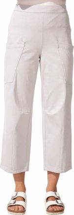 Escape Comfort Knit Denim Darted Flood Jean In White