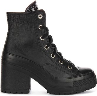 Converse Heeled Boots, female, Black, 4 UK, De Luxe Heel Platform Black Gold