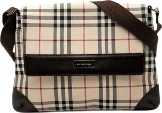 Burberry Pre-owned Cross Body Bags, female, Brown, Size: ONE SIZE Pre-owned Leather Crossbody Bag