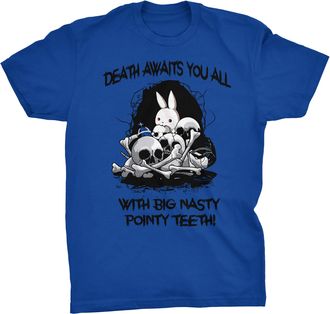 Generic The Killer Rabbit of Caerbannog T-Shirt (Blue, XL)