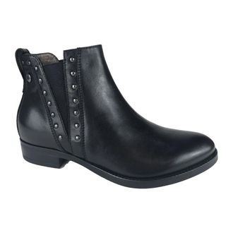 Nero Giardini 13100 Zwarte Enkellaarsjes - Dames - Enkellaarsjes - Zwart - 37 EU - Leer - Schoenen