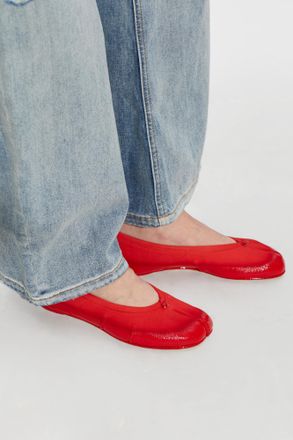 Maison Margiela Ballet Flats With Tabi Cut-out, Womens, Red