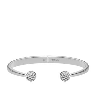 Fossil Womens Hazel Glitz Cuff Stainless Steel Cuff Bracelet