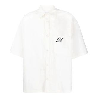 AMBUSH Witte Bowlingstijl Shirt - Heren - T-shirts - Wit - S - Katoen - Tops