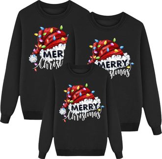 Generic Christmas Jumpers Matching Family Long Sleeve Round Neck Snowflake Xmas Tree Sweatshirts Funny Family Christmas Jumper for Men, Women Novelty Xmas Jum