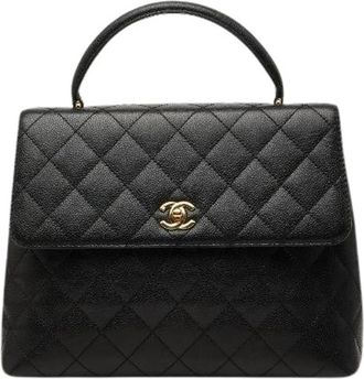 Chanel Pre-owned Coco Mark Matelasse Caviar Skin Handbag - Dames - Vintage Handtas - Zwart - ONE Size - Leer - Vintage