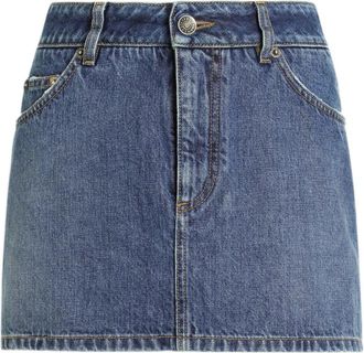 Dolce & Gabbana Denim Rok - Dames - Spijkerrokken - Blauw - 2XS - Denim - Rokken