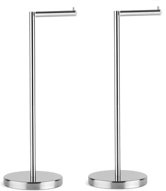 OEM Soporte Para Papel Higi&eacute;nico Sobre Pie - Acero Inoxidable Sus 304 - Capacidad Para 4 Rollos - Estabilidad Base Pesada - 2 Unidades