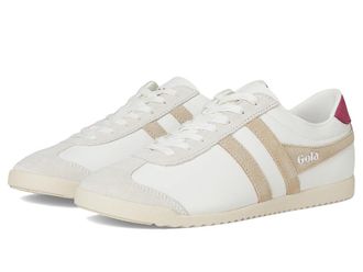Gola Bullet Pure Womens Shoes White/Bone/Cerise : 6.5 B - Medium, Leather/Synthetic