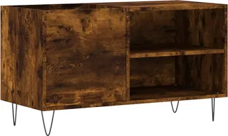 vidaXL Vidaxl - Mueble De Discos Madera De Ingenier&iacute;a Roble Ahumado 85x38x48 Cm