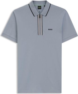 BOSS Active Slim-fit polo shirt in moisture-wicking stretch cotton