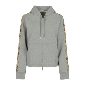 Burberry Zip-throughs, female, Gray, Size: M Harper Zip Hoodie
