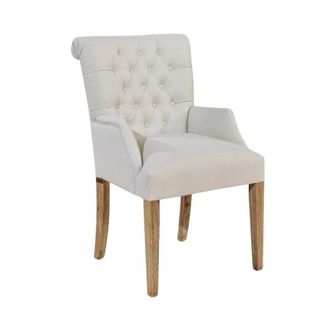 Robin des Bois Sill&oacute;n de mesa acolchado estilo contempor&aacute;neo en hevea y cord&oacute;n