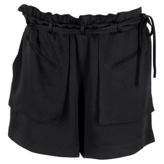 Valentino Valentino Garavani Paperbag Shorts in zwarte viscose