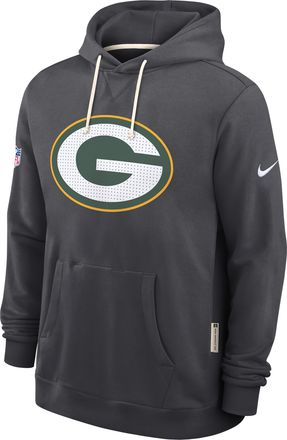Nike Green Bay Packers Initial Home Sideline Nike Mens Dri-FIT NFL Pullover Hoodie in Grey | 03AZ06F7T-A0M