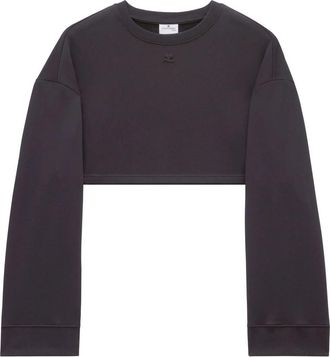 Courr&egrave;ges Cocoon Fleece Cropped Sweatshirt