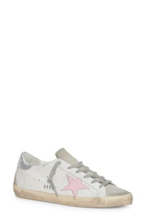 Golden Goose Super-Star Low Top Sneaker in White/ice/pink/silver at Nordstrom, Size 35