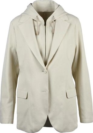 Eleventy Beige Cotton Polyamide Elastane Women Blazer