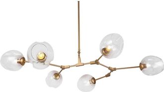 OEM Qu&iacute;mica - L&aacute;mpara Colgante Moderna De 6 Luces